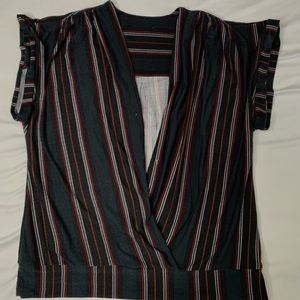 Stripped Wrap Modern Top